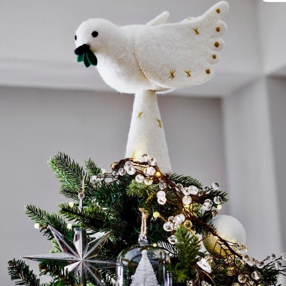 Pottery Barn Felt Dove Tree Topper